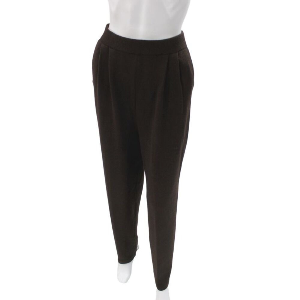 St. John Collection By Marie Gray Unisex Dress Pants Brown Wool Solid Size 12